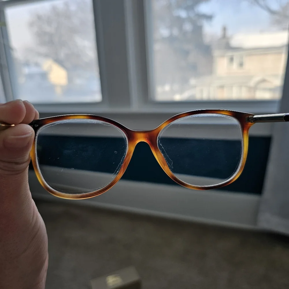 Burberry B2128 rounded oval eyeglasses 52mm brown tortoise shell 52-16-140